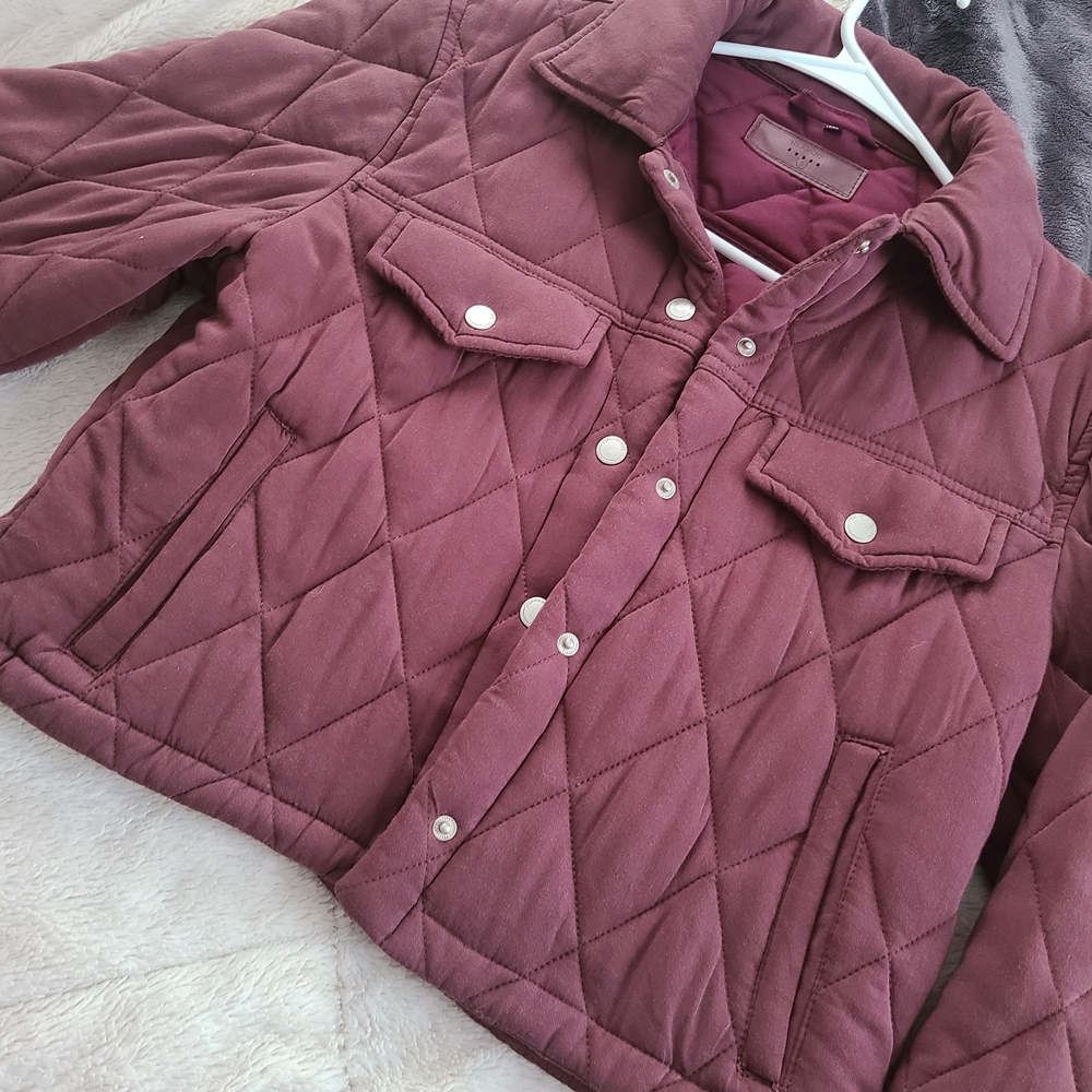 Blank NYC Quilted Plum Jacket